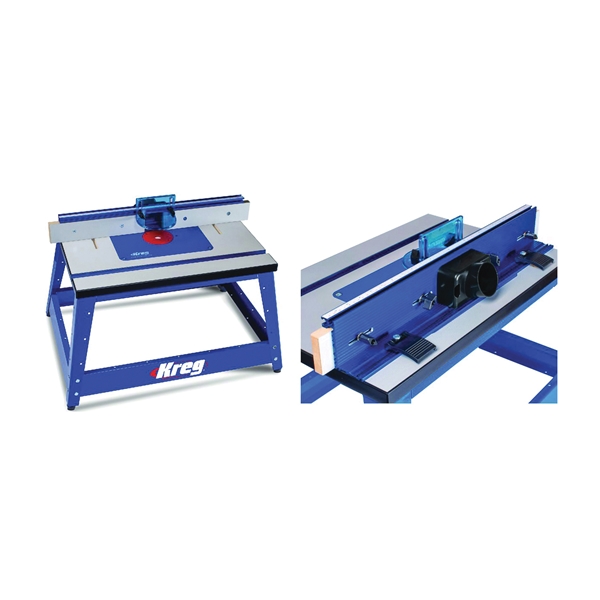 Kreg PRS2100 Benchtop Router Table, 20 in W Stand, 28-1/4 in D Stand, 20-1/4 in H Stand, Fiberboard - 1