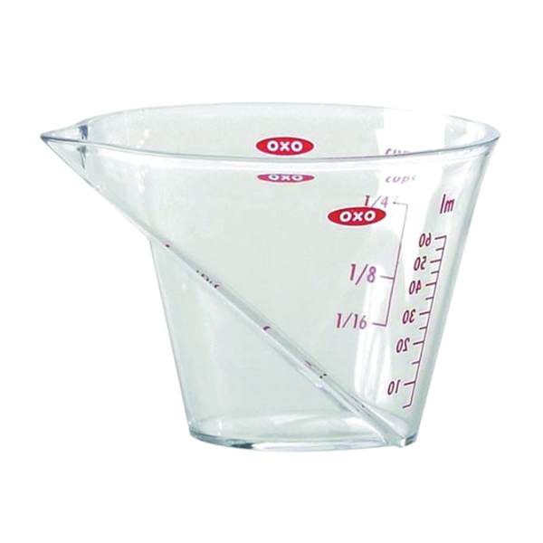 Good Grips 1109880 Measuring Cup, 2 oz Capacity, Plastic, Clear - 1