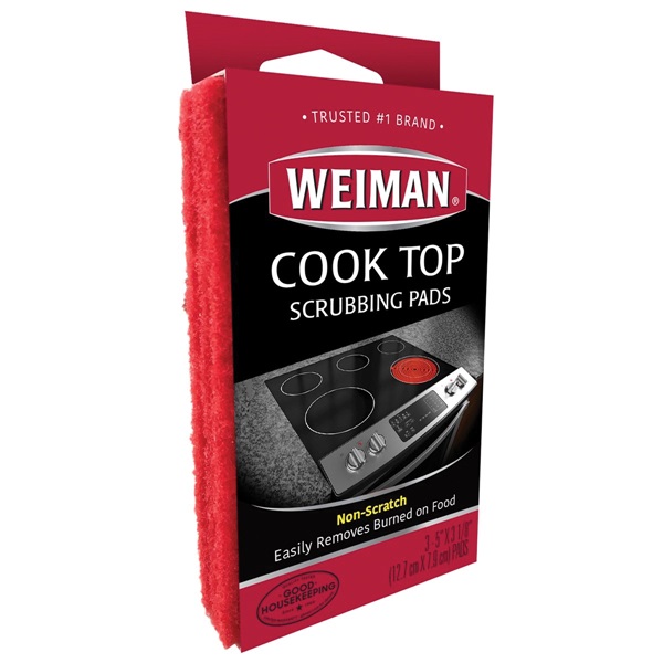 Weiman 45 Cook Top Scrubbing Pad, Red - 2