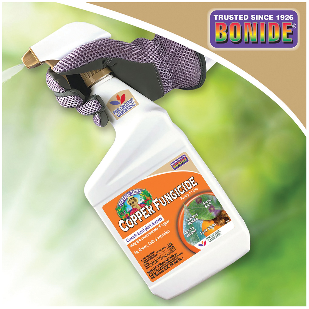 Bonide 775 Copper Fungicide, Liquid, Fat, Blue, 1 qt Bottle - 2