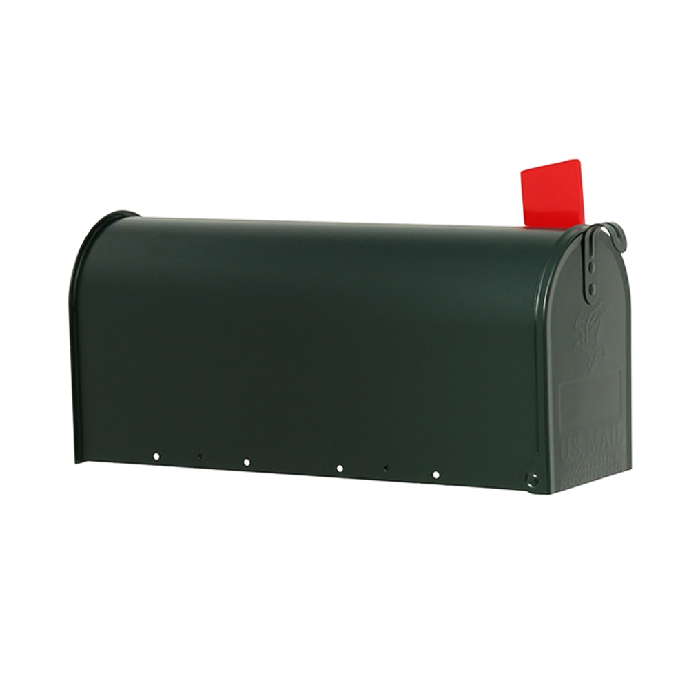 Gibraltar Mailboxes Elite Series E1100G00 Mailbox, 800 cu-in, Steel, Powder-Coated, 6.9 in W, 20.1 in D, 8.9 in H, Green - 3
