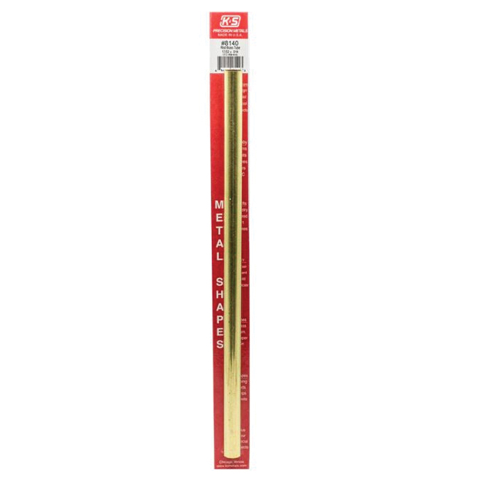 K & S 8140 Decorative Tube, Round, 12 in L, 17/32 in Dia, 0.014 in Wall, Brass - 2