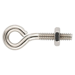National Hardware N221-556 Eye Bolt, #10-24 Thread, Coarse Thread, 3/4 in L Thread, 0.28 in ID Dia Eye, 0.91 in L Shank - 4