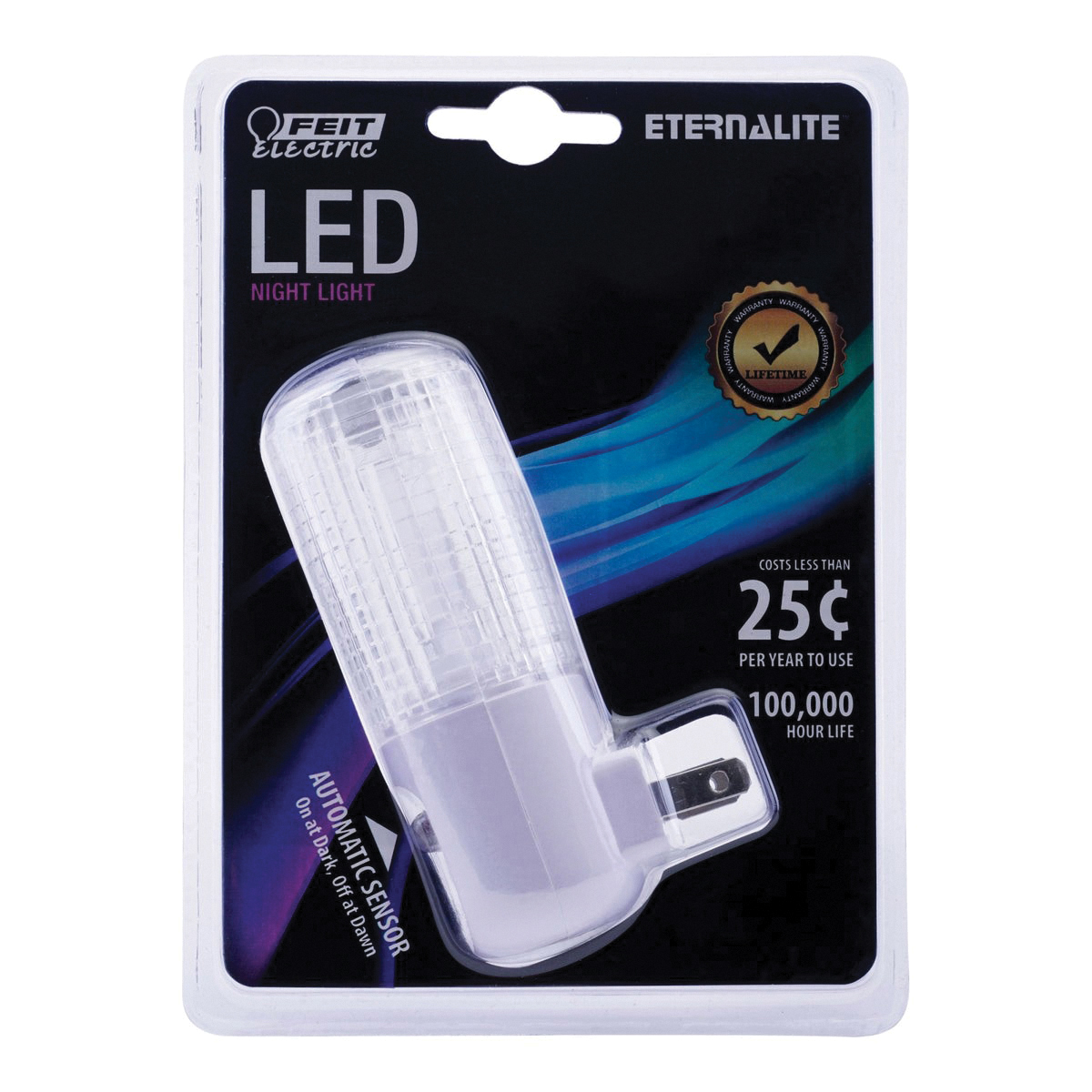 Feit Electric NL1/LED Night Light, 120 V, <1 W, LED Lamp, 5 Lumens, 3000 K Color Temp, White - 2