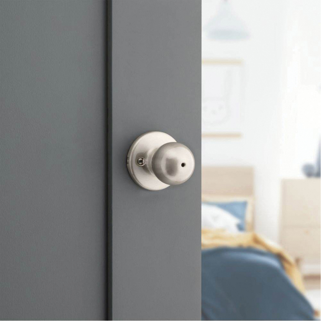 Kwikset 93001-875 Security Polo Lockset, Knob Handle, Satin Nickel - 4
