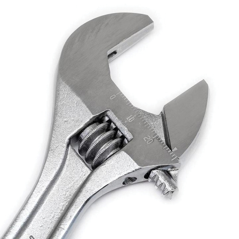 Crescent AC28VS Adjustable Wrench, 8 in OAL, 1-1/8 in Jaw, Steel, Chrome-Plated, Non-Cushion Grip Handle - 4