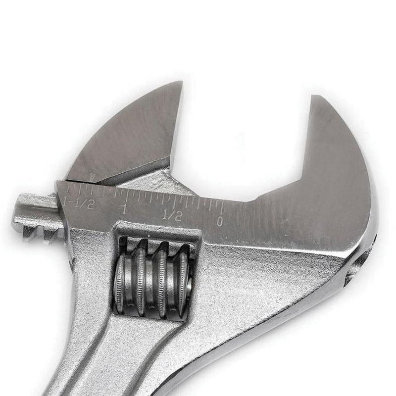 Crescent AC212VS Adjustable Wrench, 12 in OAL, 1-1/2 in Jaw, Steel, Chrome-Plated, Non-Cushion Grip Handle - 4