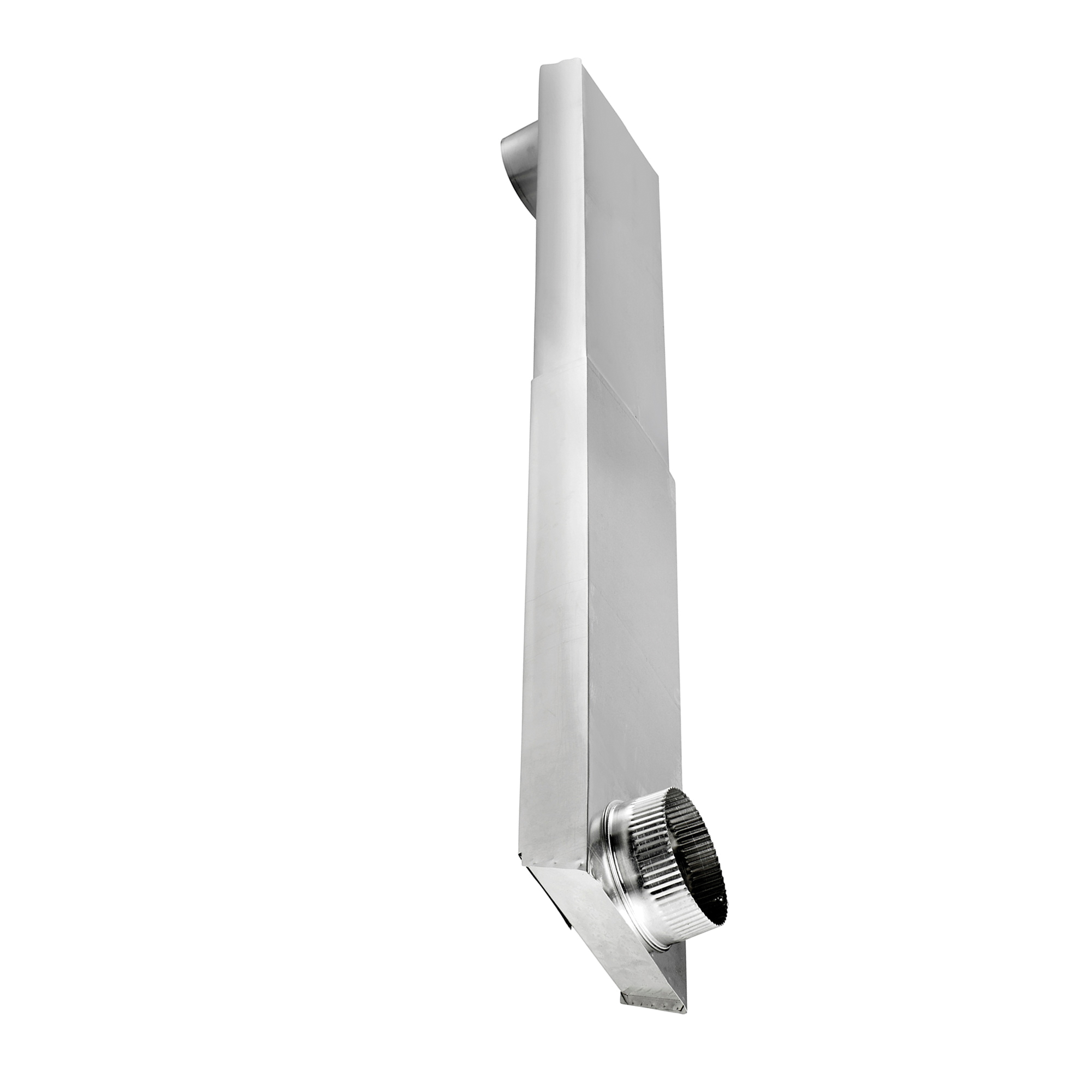 Lambro 3006 Dryer Vent Duct, 2 in W, 6 in H, 90 deg Angle, Aluminum, 1/PK - 2