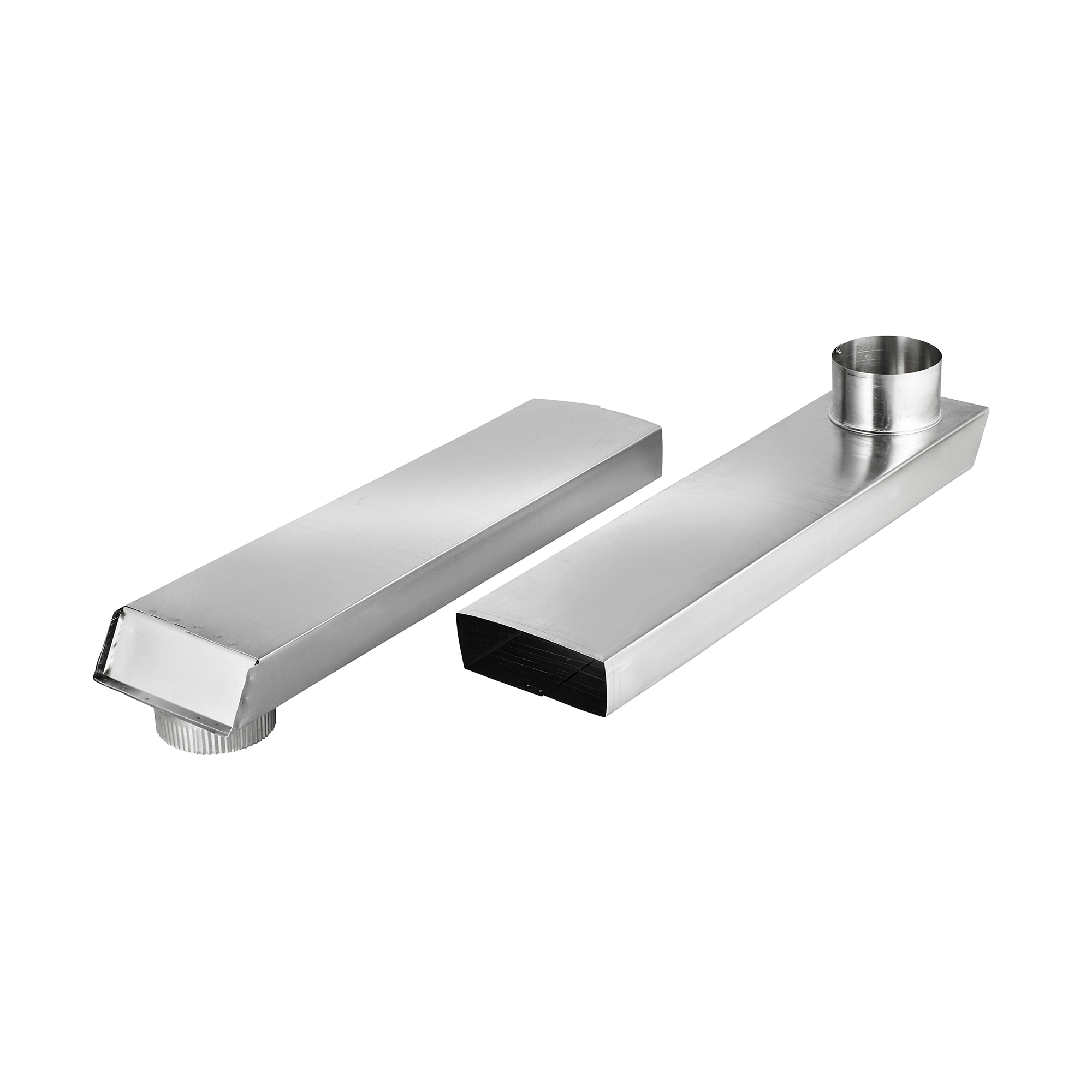 Lambro 3006 Dryer Vent Duct, 2 in W, 6 in H, 90 deg Angle, Aluminum, 1/PK - 3