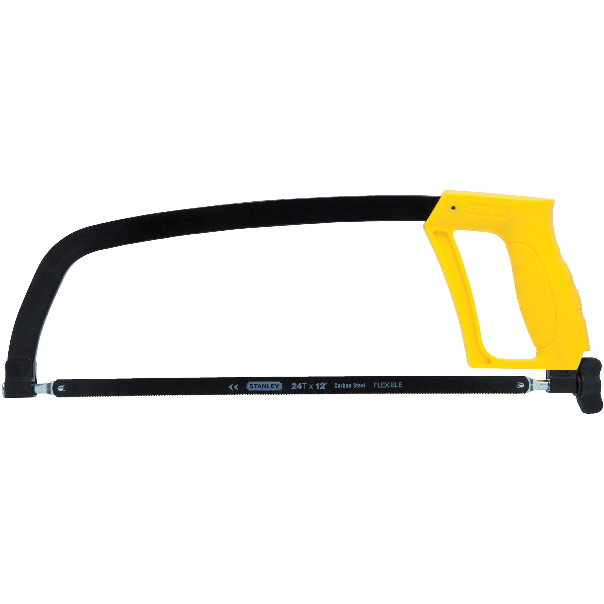 STANLEY STHT20138 Hacksaw, 12 in L Blade, 24 TPI, Carbon Steel Blade, 4-3/8 in D Throat, Metal Frame, Ergonomic Handle - 2