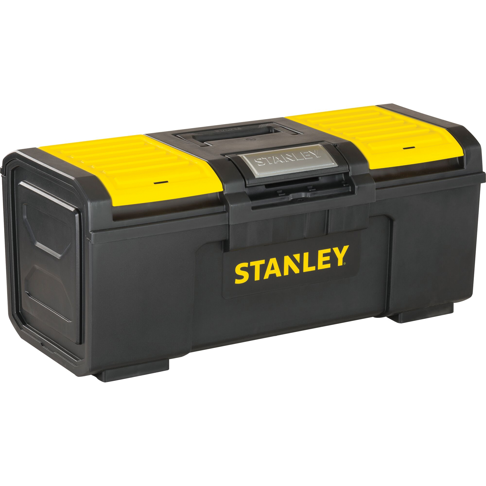 STANLEY STST19410 Tool Box, 30 lb, Polypropylene, Black/Yellow, 19 in L Outside, 3-Compartment - 4