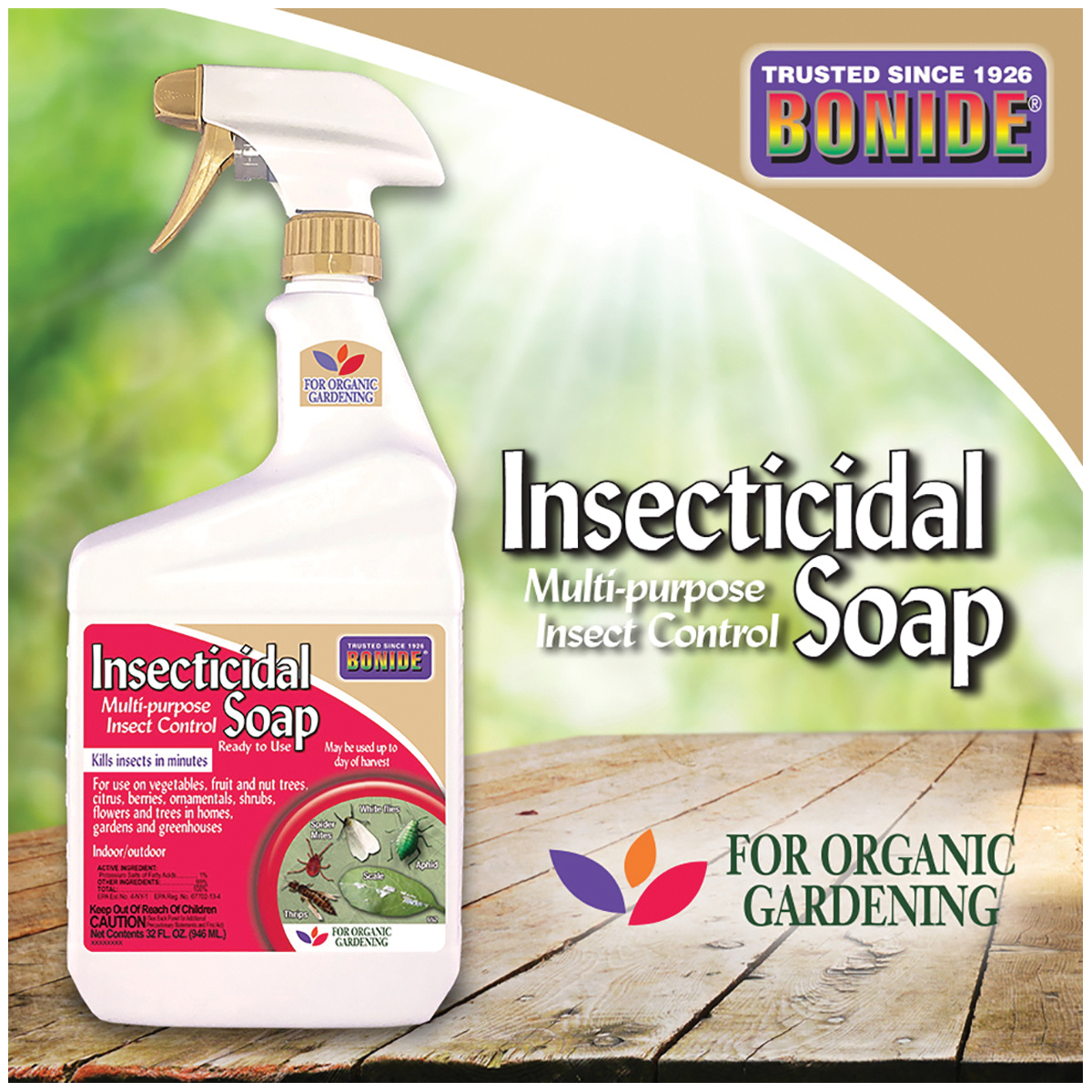 Bonide 652 Insecticidal Soap, Liquid, Spray Application, 1 qt Bottle - 3