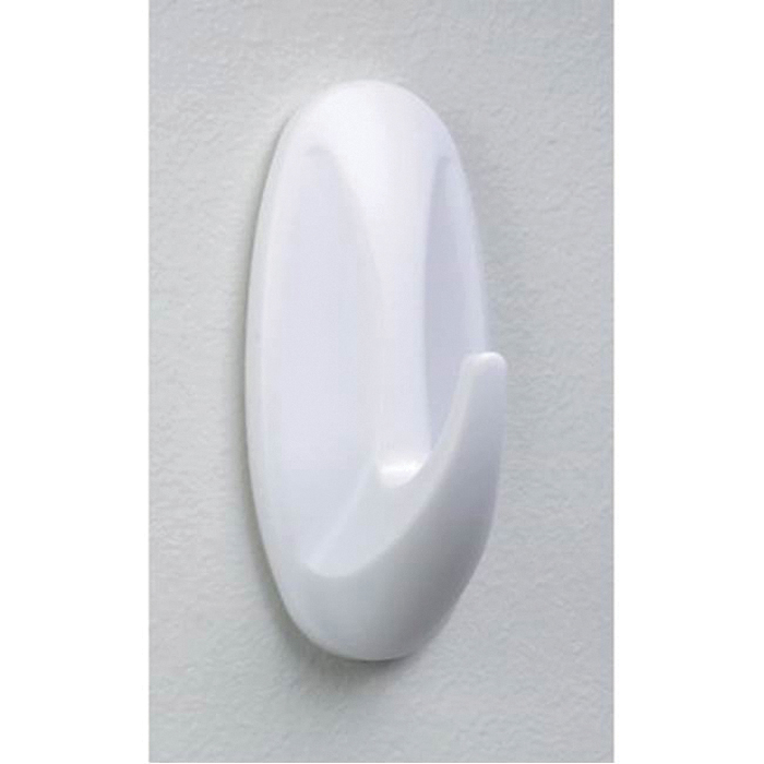 Command 17082 Designer Hook, 1/4 in Opening, 1 lb, 2 -Hook, Plastic, White - 2