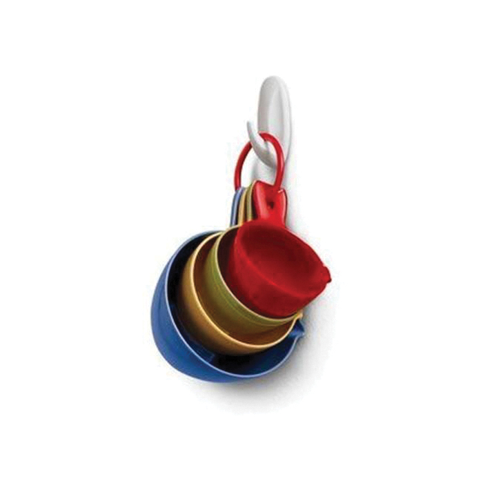 Command 17082 Designer Hook, 1/4 in Opening, 1 lb, 2 -Hook, Plastic, White - 3