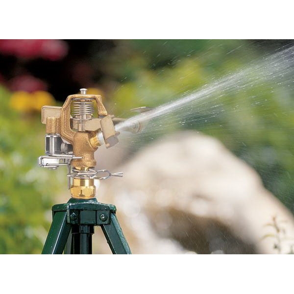 Orbit WaterMaster 55032 Impact Sprinkler with Single Nozzle, 1/2 in Connection, 20 to 40 ft, Brass - 2