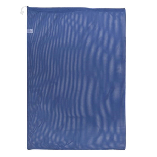 Honey-Can-Do LBG-01161 Mesh Laundry Bag, Drawstring, Fabric, Blue - 2