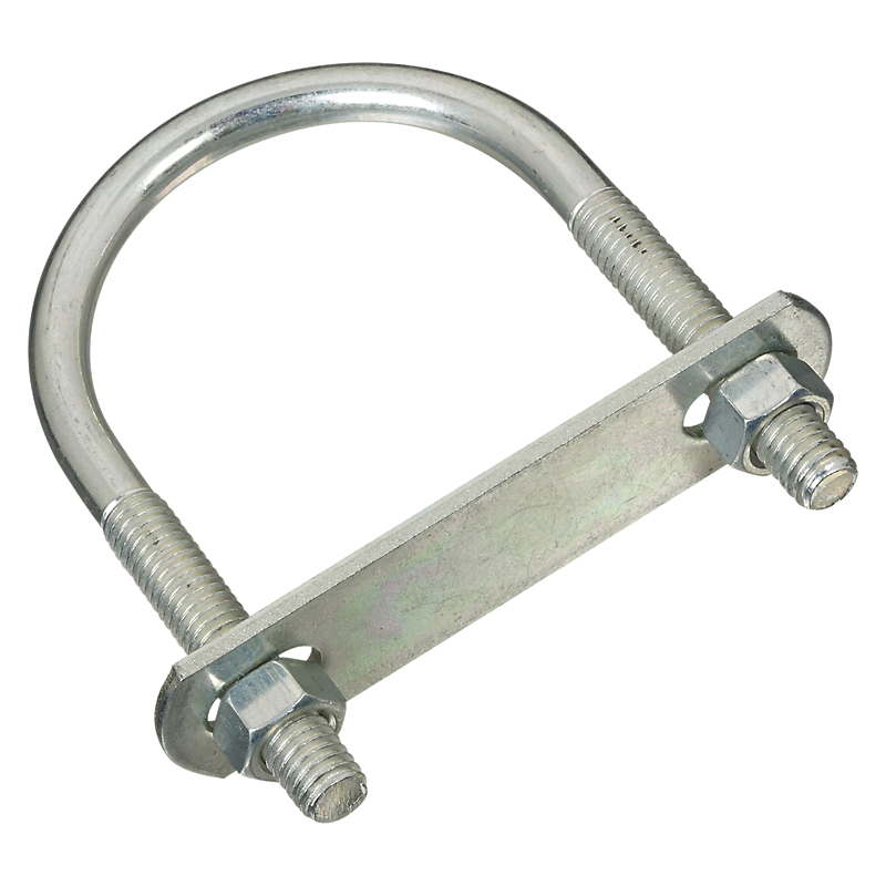 National Hardware N222-208 U-Bolt, 3/8-16 Thread, 2 in L Thread, Steel, Zinc - 2
