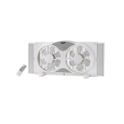 PowerZone BP2-9A Reversible Fan, 120 V, 9 in Dia Blade, 12-Blade, 3-Speed, Touch Panel and Remote Control, Window