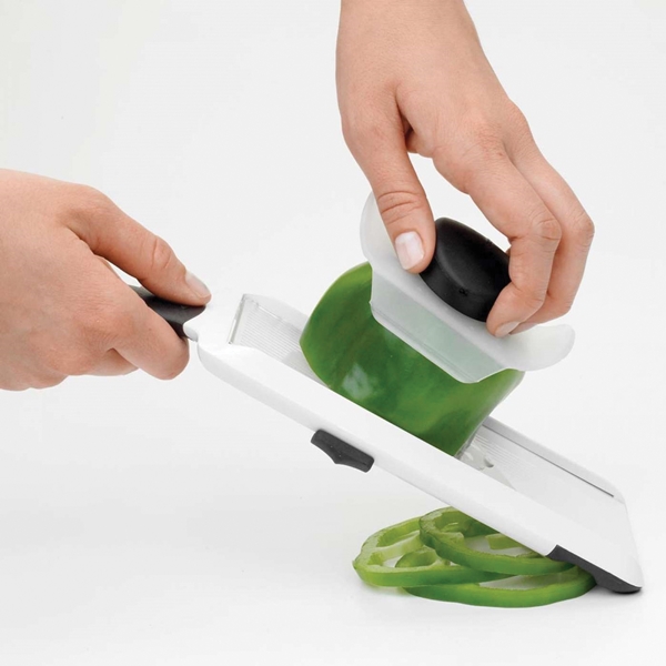 Good Grips 1119100V4 Series Mandoline Slicer, 3-3/4 in L, Stainless Steel Blade, Dishwasher Safe: Yes - 1