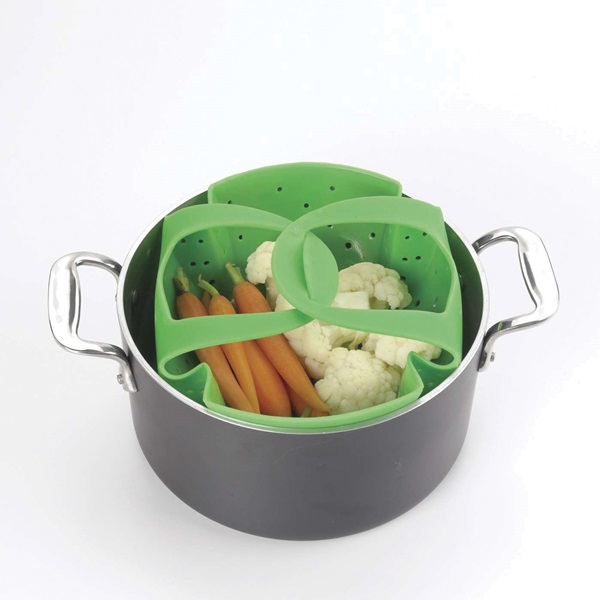 Oxo 1142380 Steamer, Silicone, Green - 1