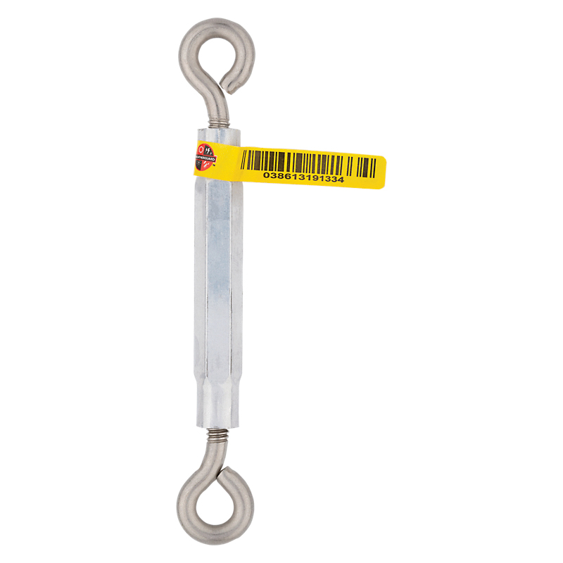 National Hardware 2171BC Series N221-838 Turnbuckle, 110 lb Working Load, 1/4-20 Thread, Eye, 7-1/2 in L Take-Up - 2