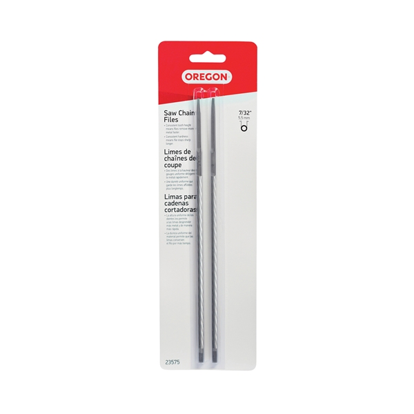 Oregon 23575 Chainsaw File, Double Cut, 7/32 in Dia Dimensions, Round, Steel, 2/PK - 2