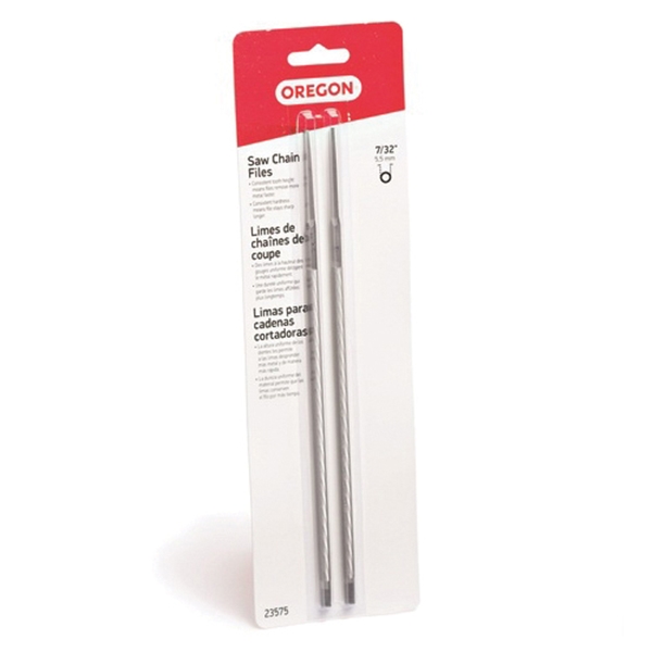 Oregon 23575 Chainsaw File, Double Cut, 7/32 in Dia Dimensions, Round, Steel, 2/PK - 3