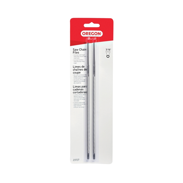 Oregon 23727 Chainsaw File, Double Cut, 3/16 in Dia Dimensions, Round, Steel - 2