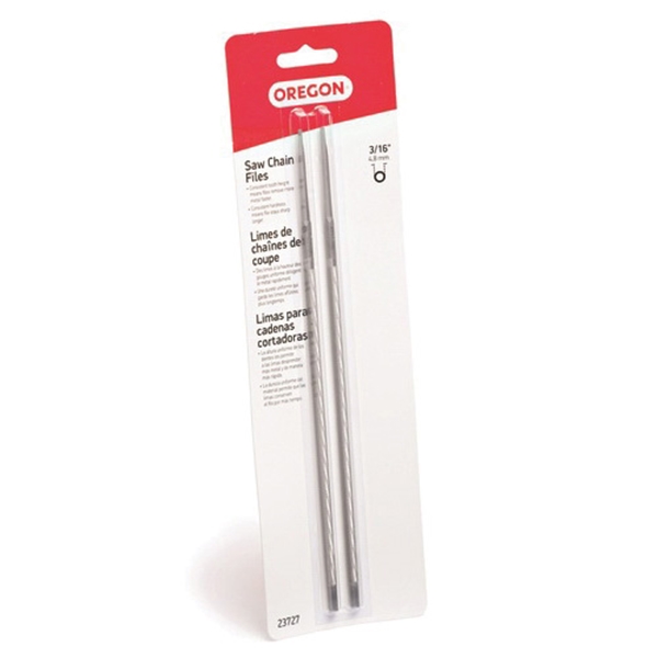 Oregon 23727 Chainsaw File, Double Cut, 3/16 in Dia Dimensions, Round, Steel - 3