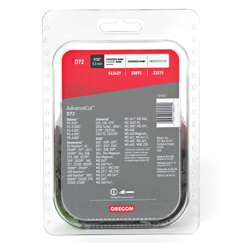 Oregon D60 Chainsaw Chain, 16 in L Bar, 0.05 in, 3/8 in TPI/Pitch, 60-Link - 3