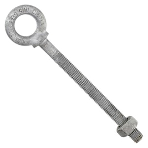 National Hardware N245-167 Eye Bolt, 1/2-13 Thread, Coarse Thread, 5-7/8 in L Thread, 1 in ID x 1-3/4 in OD Dia Eye - 2