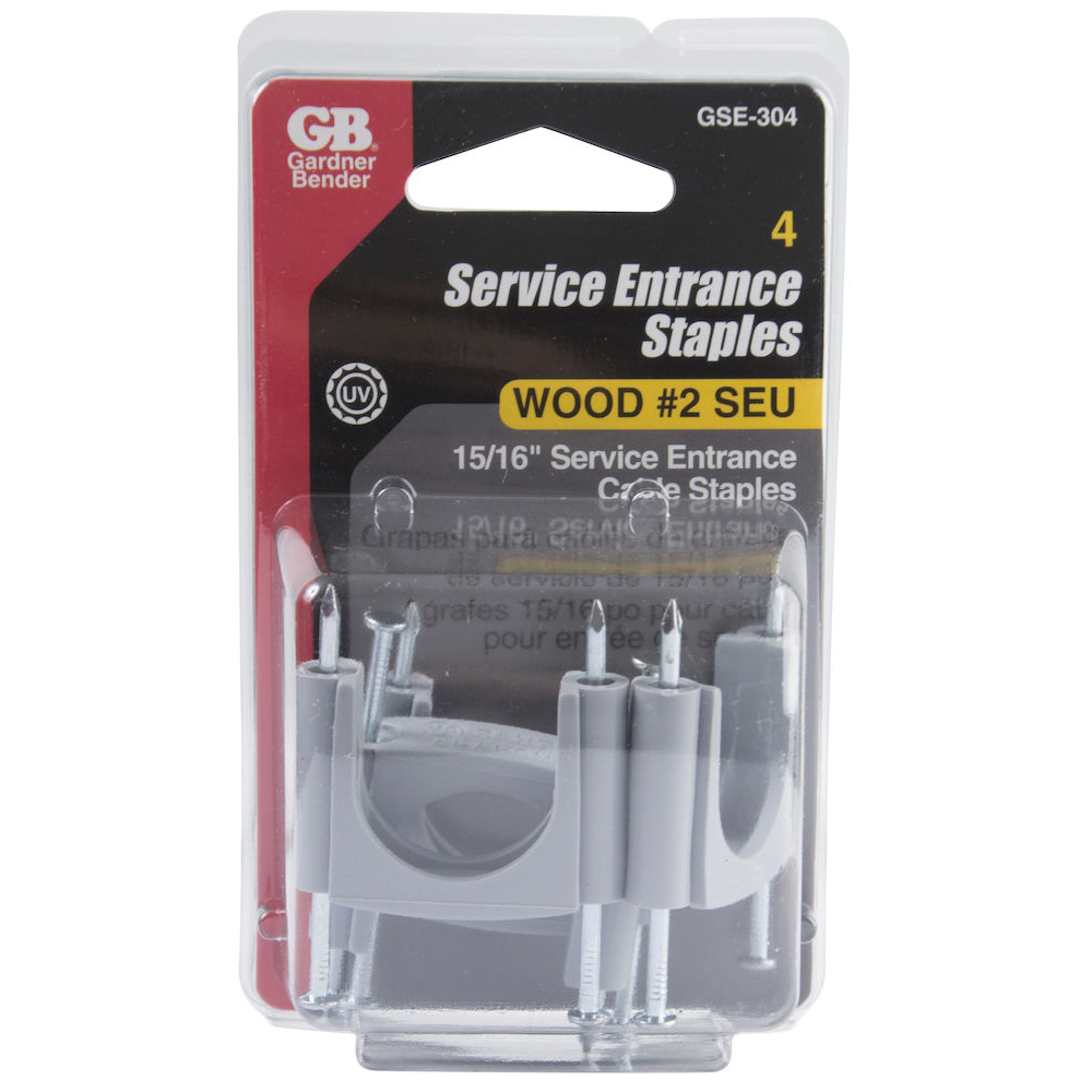 Gardner Bender GSE-304 Strap Staple, Polyethylene, 4/PK - 2