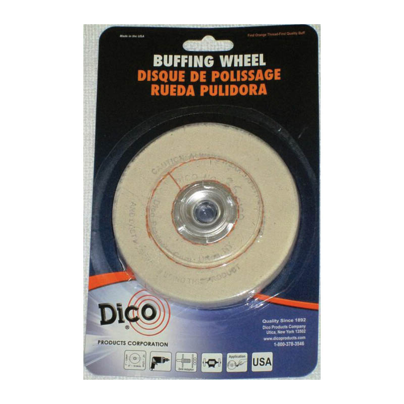 Dico 527-36-4 Buffing Wheel, Cotton, 4 in Dia, 1/2 in Thick - 2
