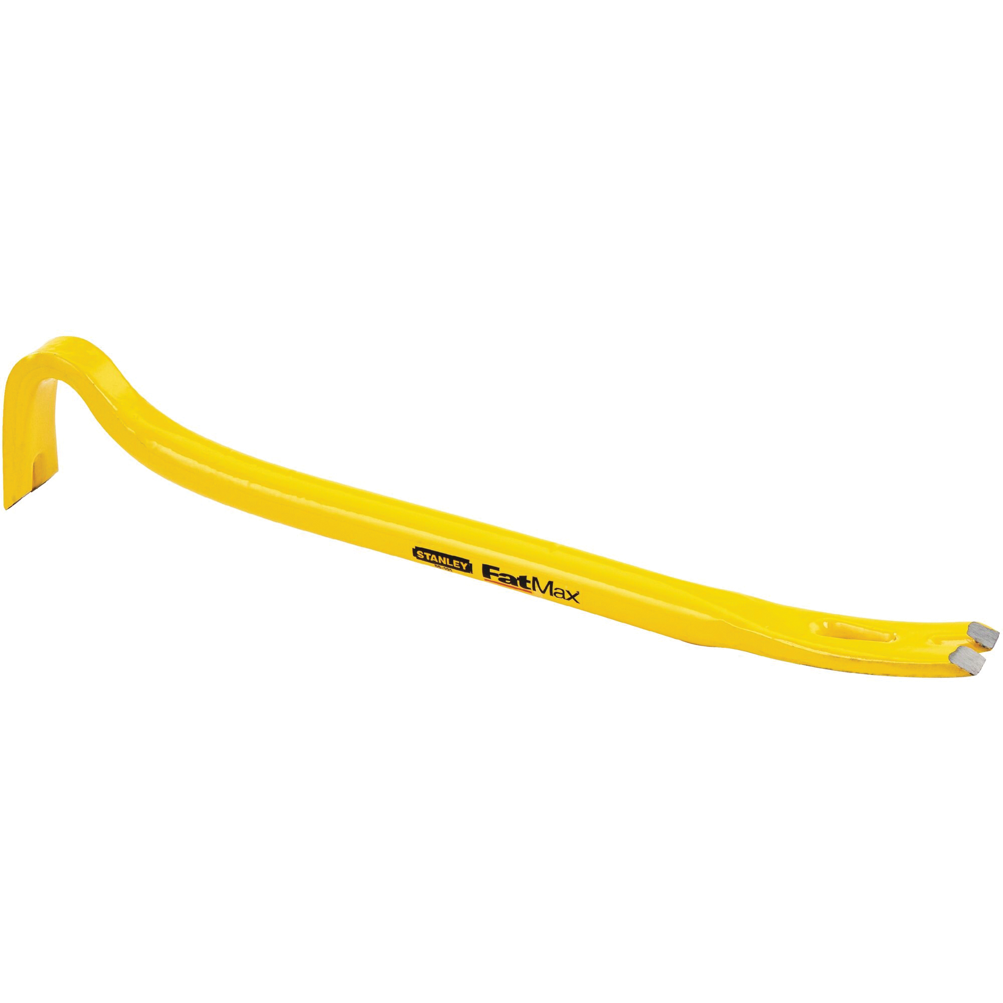 STANLEY Fatmax 55-104 Wrecking Bar, 36 in L, Beveled, Slotted Tip, HCS, Yellow - 2