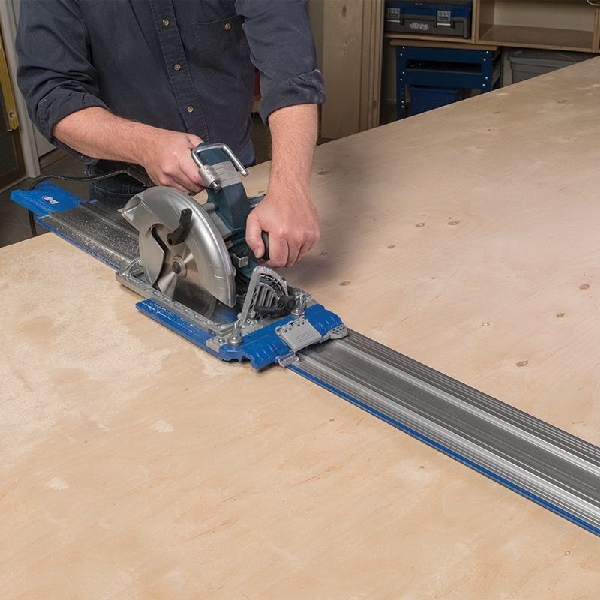 Kreg Accu-Cut KMA2700 Circular Saw Track Guide, 26-1/2 in L, 8.8 in W, Aluminum - 2