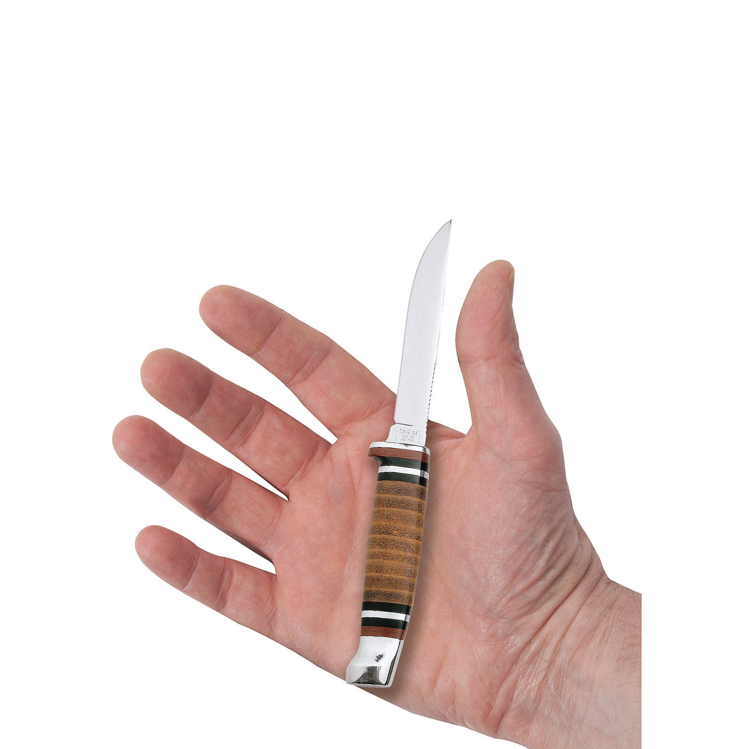Case 379 Utility Knife with Sheath, 3.13 in L Blade, Stainless Steel Blade, Brown/Tan Handle - 2