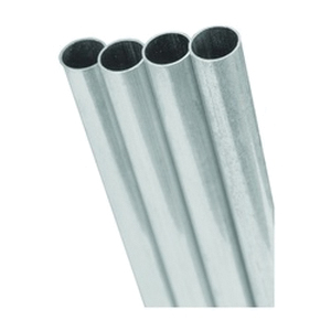 K & S 8103 Decorative Metal Tube, Round, 12 in L, 5/32 in Dia, 0.014 in Wall, Aluminum - 2