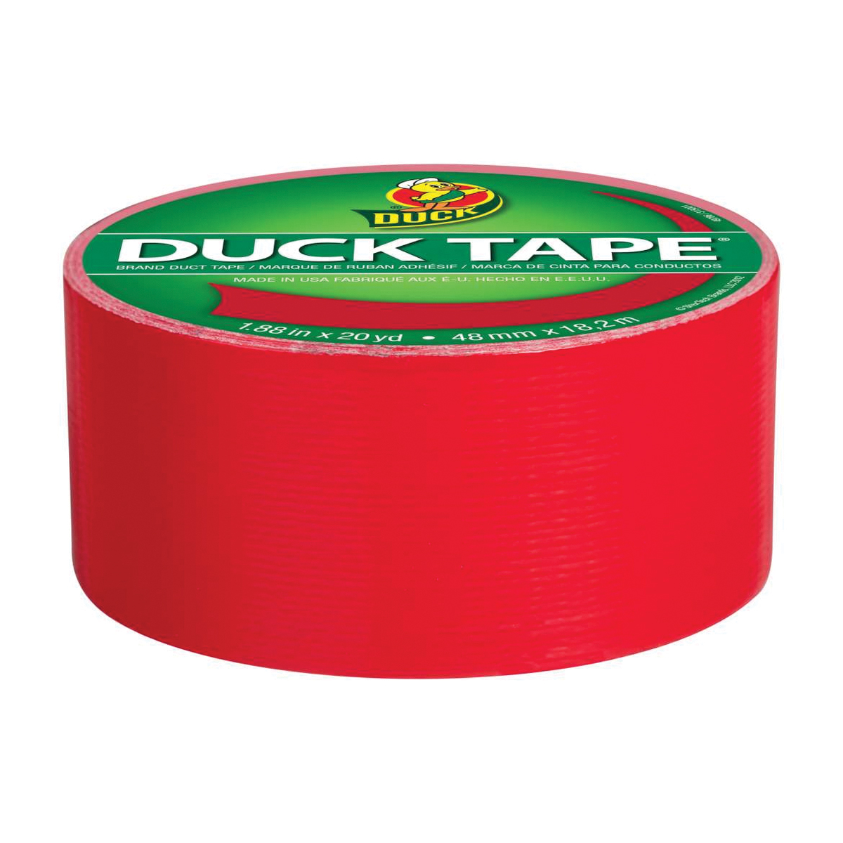 Duck 1265014 Duct Tape, 20 yd L, 1.88 in W, Vinyl Backing, Red - 2