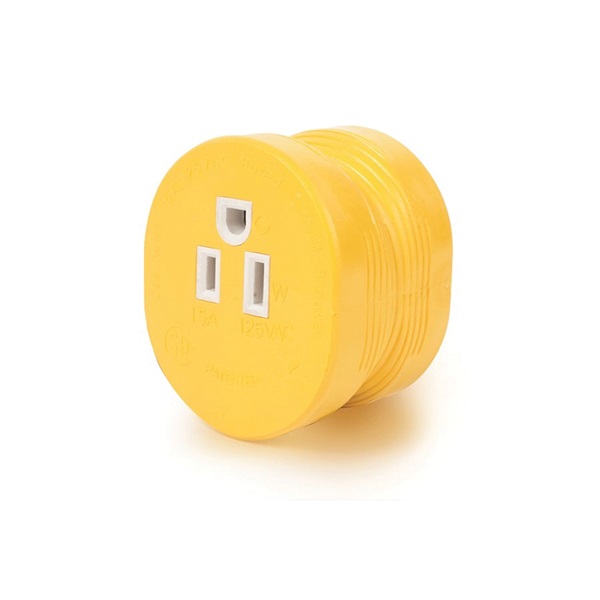 Camco USA 55233 Adapter, 15, 30 A, 125 V, Male, Female - 3