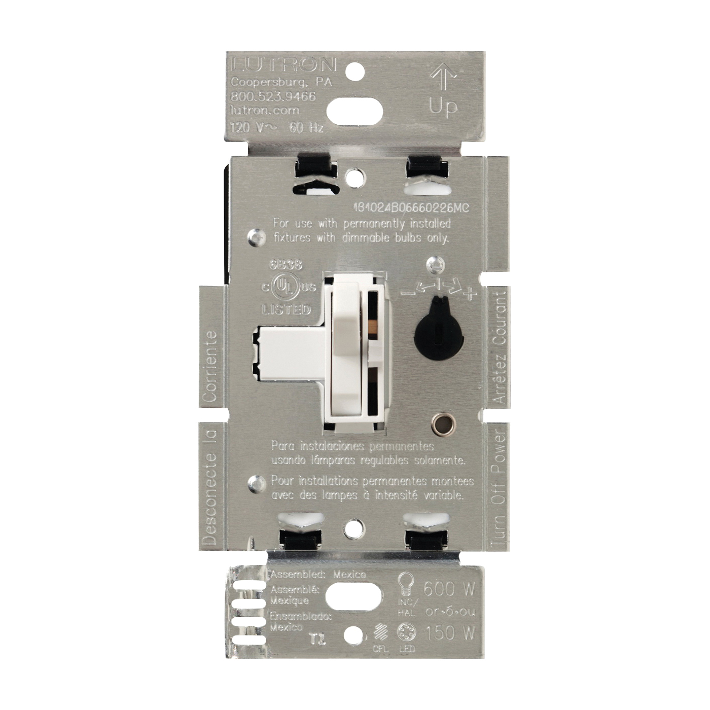 Lutron TGCL-153PH-WH