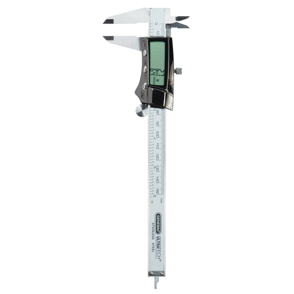 General 147 Caliper, 0 to 6 in, 1.57 in Jaw, Digital, LCD Display, Stainless Steel - 3