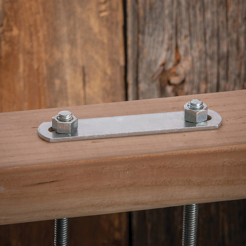 National Hardware 2191BC Series N222-331 U-Bolt Plate, 4.88 in L, 1.02 in W, 0.44 in Bolt Hole, 3-1/2 in Between Hole - 3