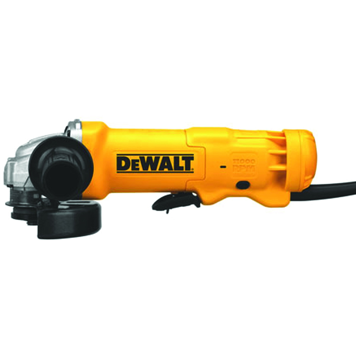 DEWALT DWE402 Series Small Angle Grinder, Includes: (1) 2-Position Side Handle, (1) 4-1/2 in One-Touch (T27) Guard - 5