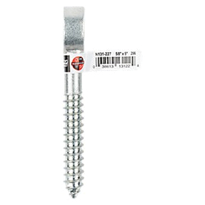 National Hardware 296BC Series N131-227 Screw Eye, 3-1/4 in L Thread, 5 in OAL, 150 lb Working Load, Steel, Zinc - 2