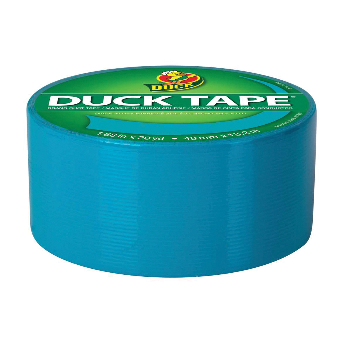 Duck 1265020 Duct Tape, 20 yd L, 1.88 in W, Vinyl Backing, Aqua - 2