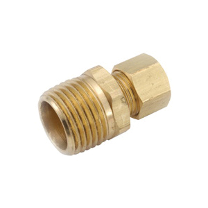 Anderson Metals 750068-0504 Pipe Connector, 5/16 x 1/4 in, Compression x Male, Brass, 300 psi Pressure - 1