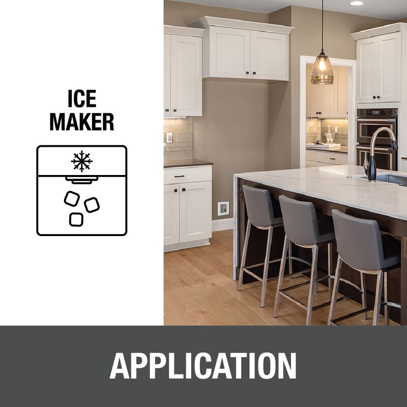 Oatey 39130 Ice Maker Outlet Box, 4 in H x 3-1/4 in W x 2-1/2 in D Dimensions, Polystyrene - 4