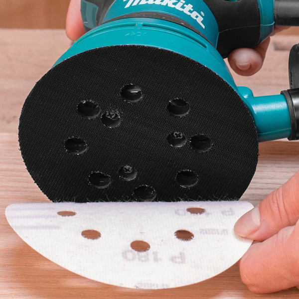 Makita 743081-8 Backing Pad with Hook and Loop Attachment, 5 in Dia, Rubber - 2