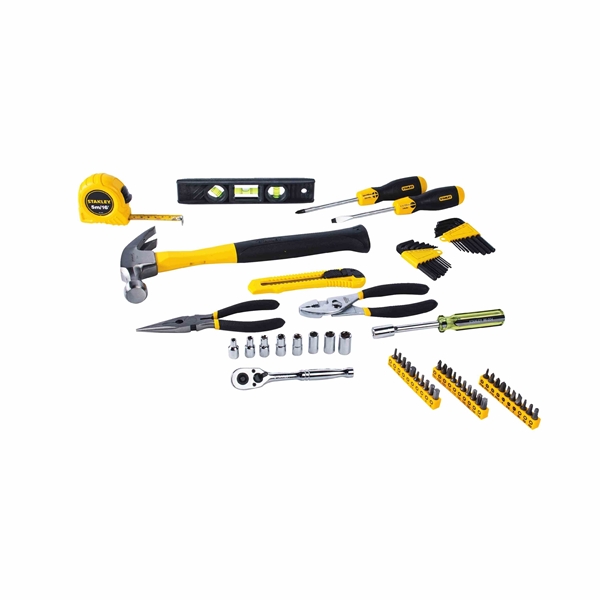 STANLEY 94-248 Homeowner's Tool Kit, 65-Piece, Steel, Nickel Chrome - 1