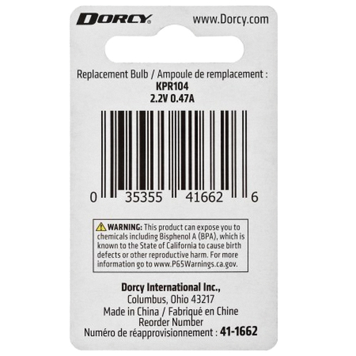 Dorcy 41-1662 Replacement Bulb, Bulged Lamp, Krypton Lamp, 10 Lumens - 2
